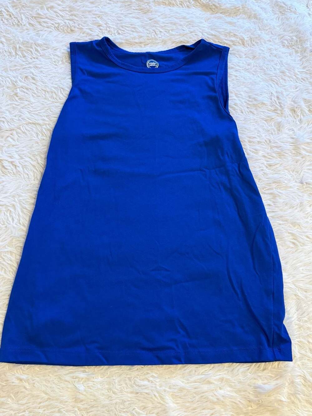 Wonder Nation Tank Top Size XL (14-16) Blue Crew Neck Sleeveless youth